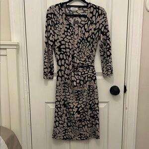 Calvin Klein Black and Cream  Dress